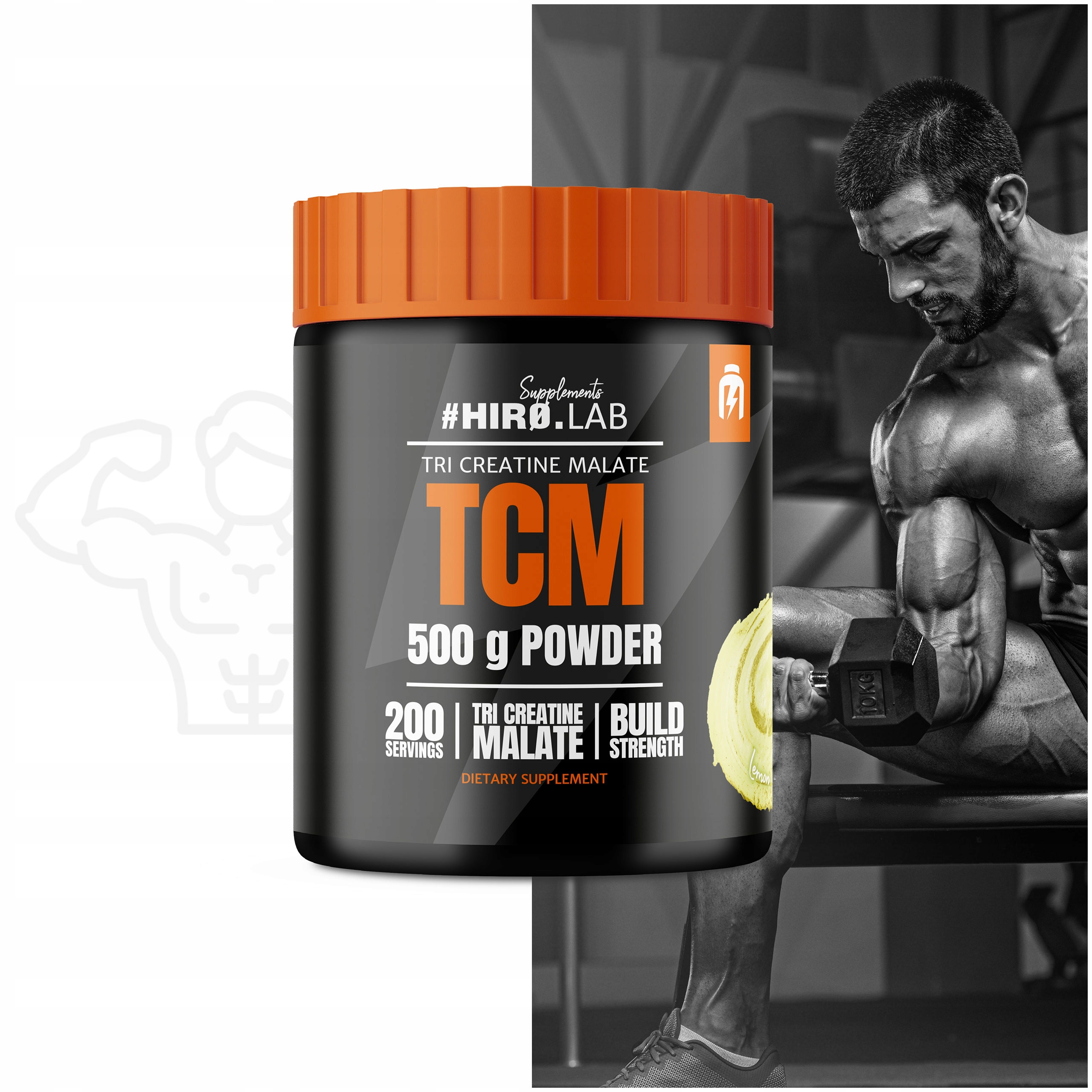 HIRO.LAB TCM 500g TRI CREATINE MALATE KREATYNA Cechy bez aspartamu bez cukru