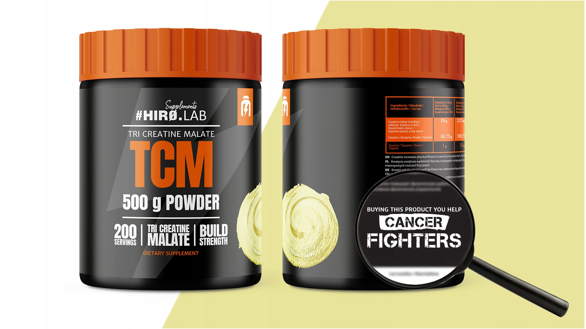 HIRO.LAB TCM 500g TRI CREATINE MALATE KREATYNA Grupa smakowa owocowy